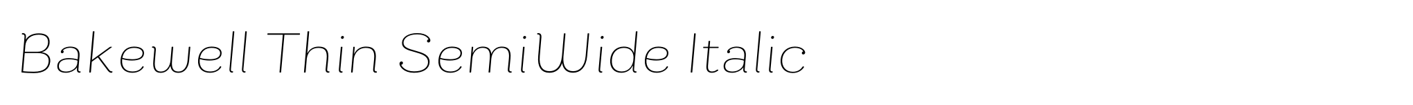 Bakewell Thin SemiWide Italic image